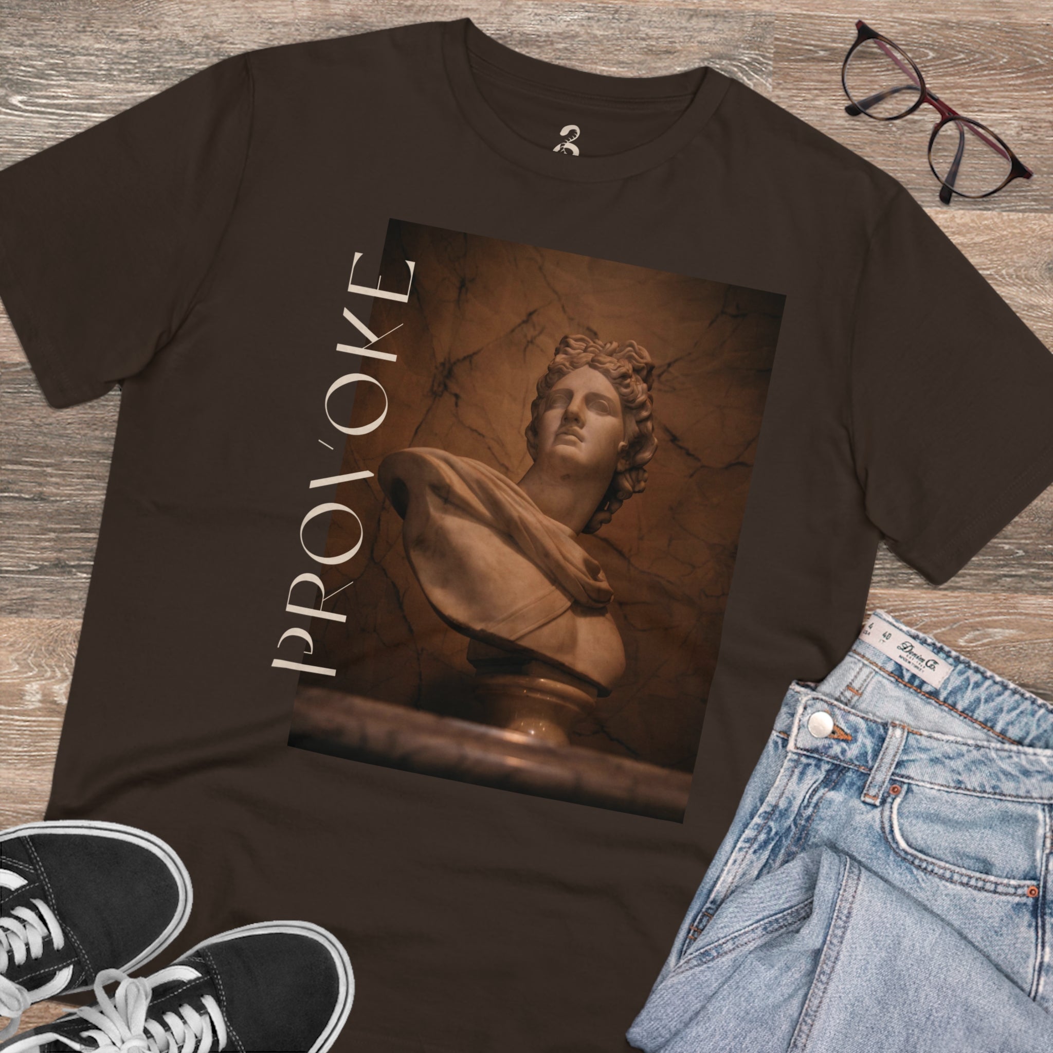 PROVOKE - ROMA ESSENTIALS UNISEX ORGANIC T-SHIRT brown