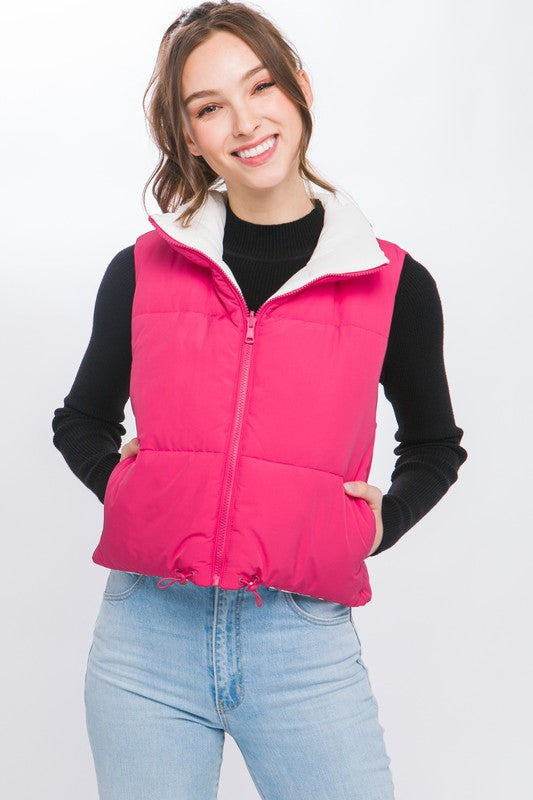 Woven Solid Reversible Vest