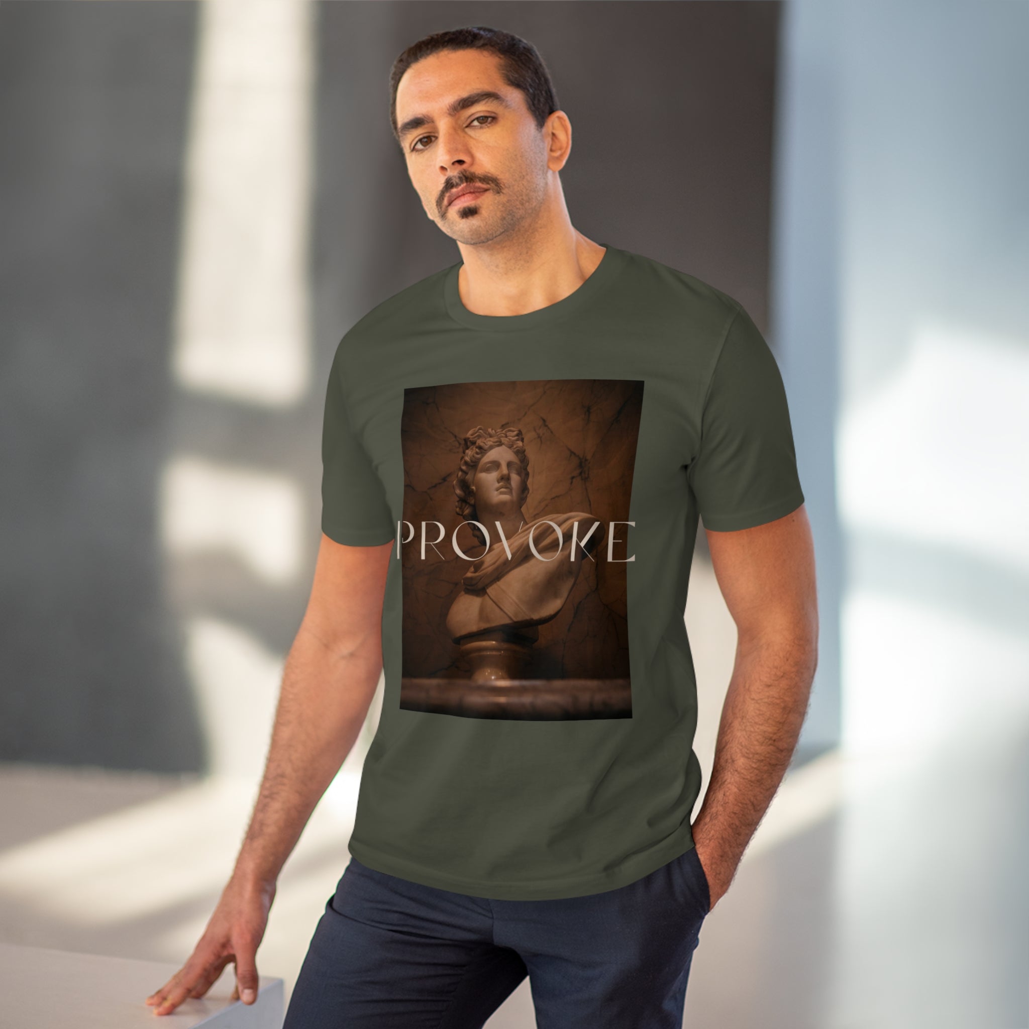 PROVOKE - ROMA ESSENTIALS UNISEX ORGANIC T-SHIRT - OLIVE