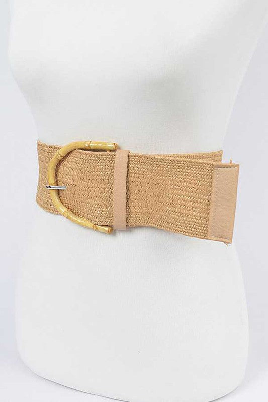 Bamboo Buckle Elastic Belt