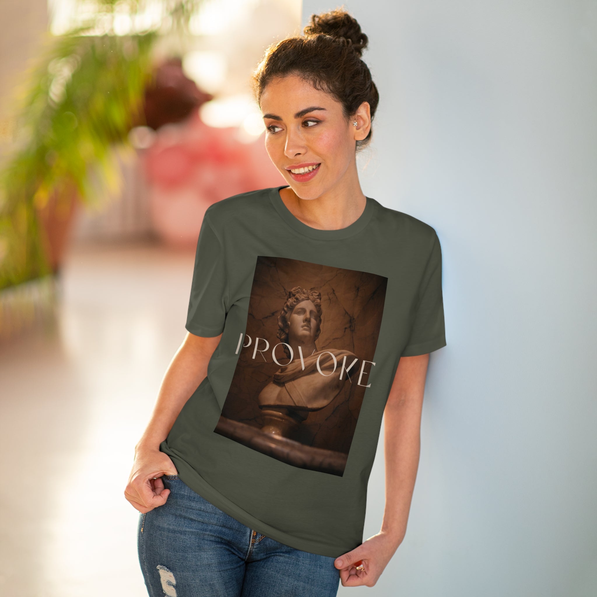 PROVOKE - ROMA ESSENTIALS UNISEX ORGANIC T-SHIRT - OLIVE