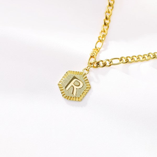 18K GOLD PLATED INITIAL LETTER ANKLET